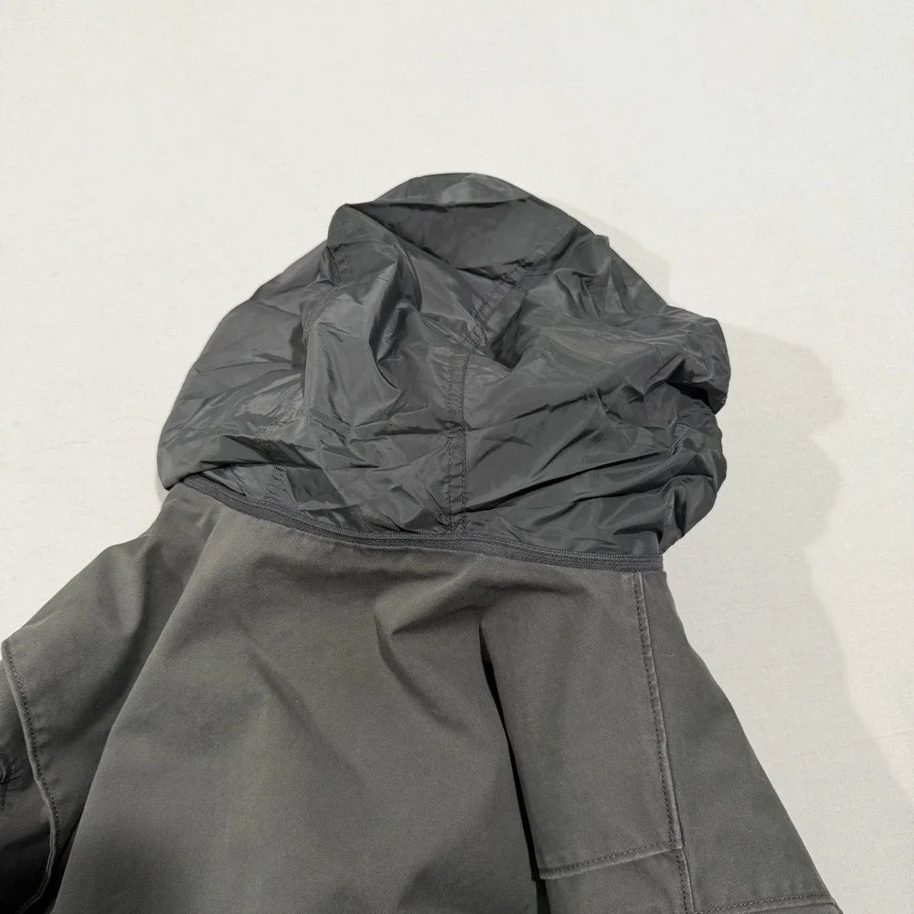 Patagonia Mens XL Maple Grove Canvas Jacket Fleece Lined Forge Grey Hood 26995